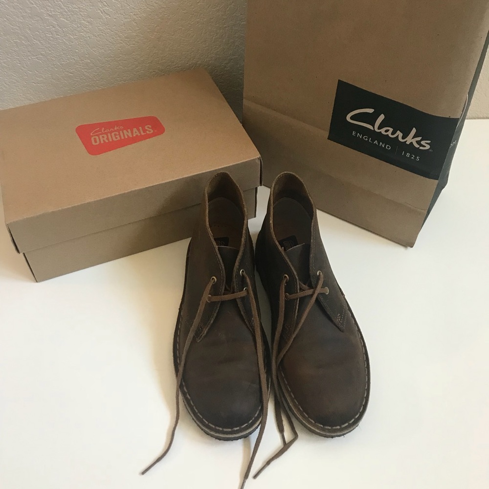 Clarks Desert boots 7 beeswax brown